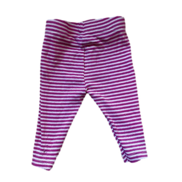 3/$20 0-3 month pink and white pants - Picture 3 of 3